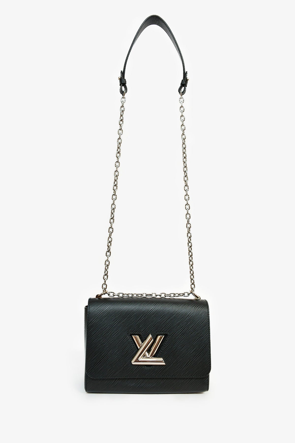 Louis Vuitton 2021 Black Epi Leather Twist MM Chain Bag