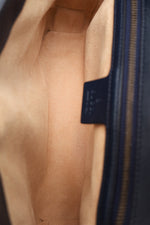 Gucci Cream/Navy Leather Small Marmont Shoulder Bag