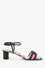 Christian Dior Embroidered Dway Ankle Strap Heeled Sandal Size 39.5