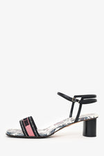 Christian Dior Embroidered Dway Ankle Strap Heeled Sandal Size 39.5