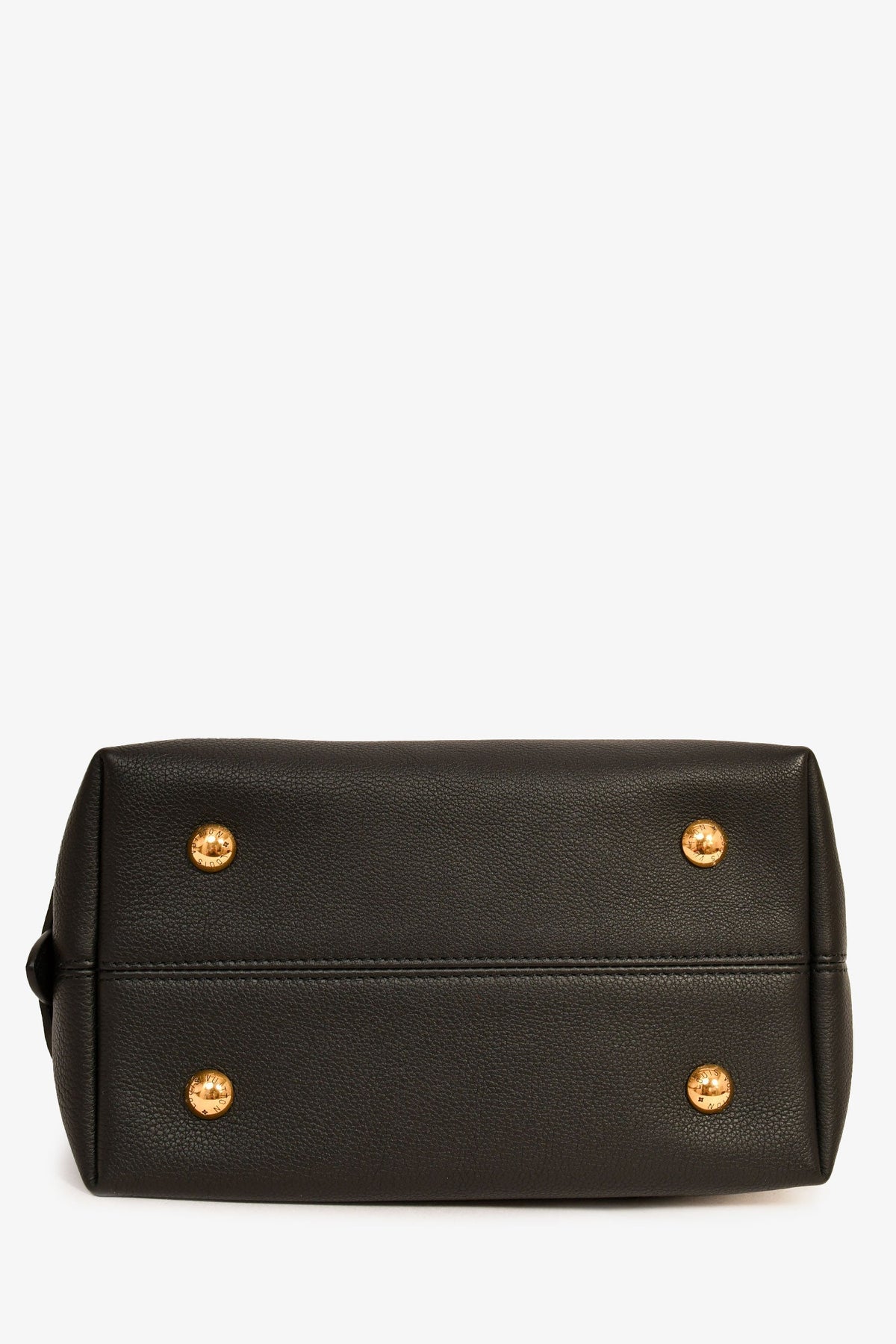 Louis Vuitton Black Leather 'Low Key Hobo PM' Crossbody Bag with Monogram Pouch