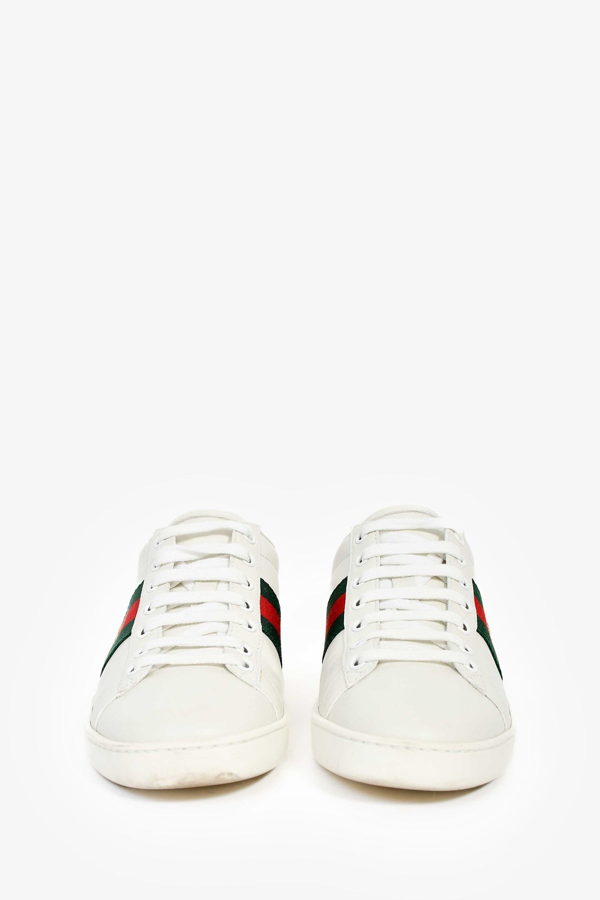 Gucci White Leather Ace Sneakers Size 36.5