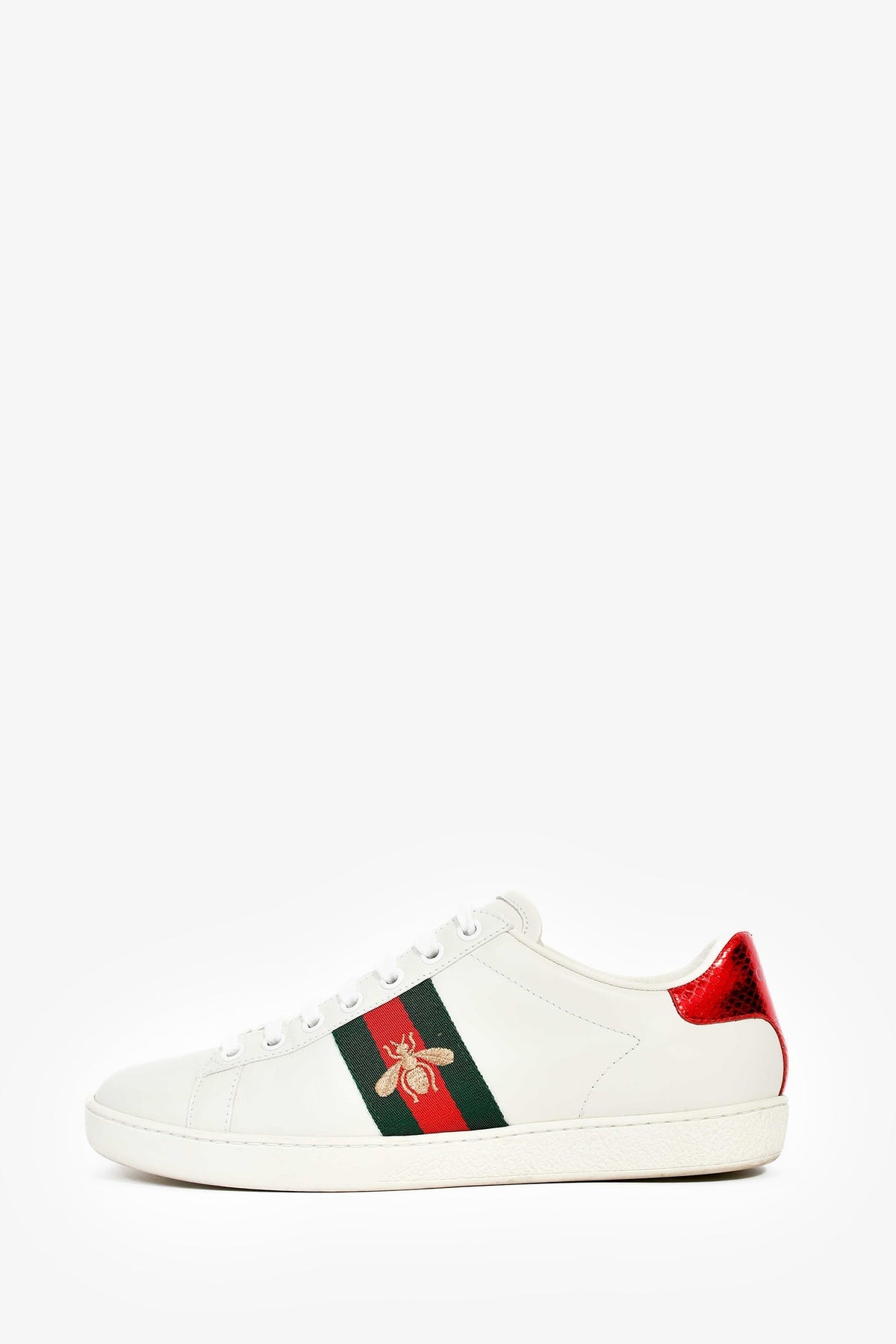 Gucci White Leather Ace Sneakers Size 36.5