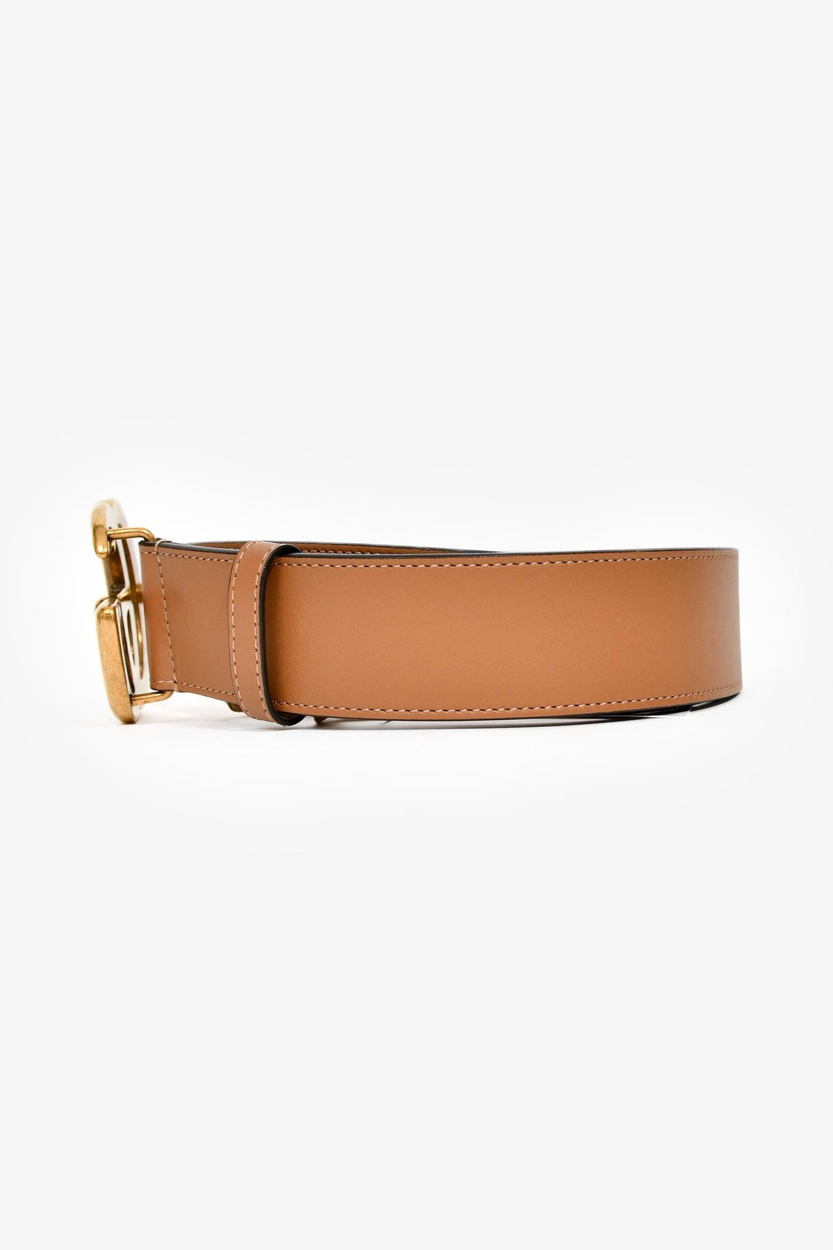 Gucci Brown Leather 1.5" GG Marmont Belt Size 80