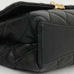Chanel Mini Rectangular with Pearl Top Handle - Black Lambskin | Aged Gold Hardware
