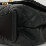 Chanel Mini Rectangular with Pearl Top Handle - Black Lambskin | Aged Gold Hardware