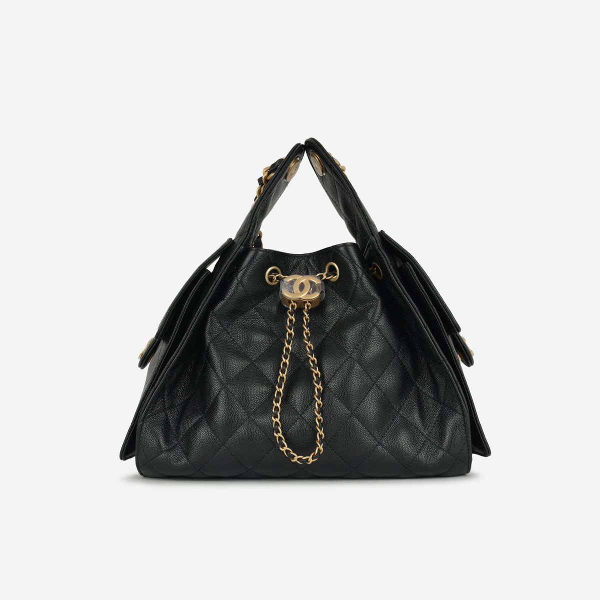 Chanel Small 25 Hobo - Black Caviar | Antique Gold Hardware