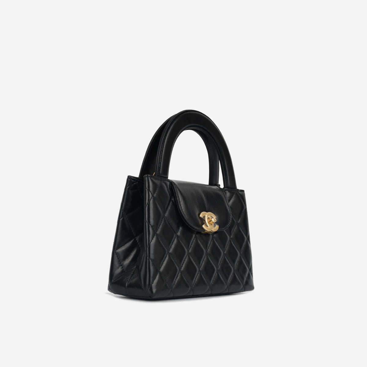 Chanel Small Kelly Re-Edition - Black Shiny Calfskin | Gold Hardware