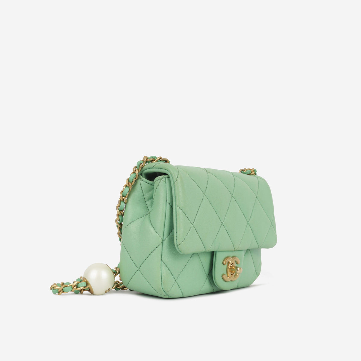 Chanel Seasonal Mini Square Pearl Crush | Brushed Gold Hardware