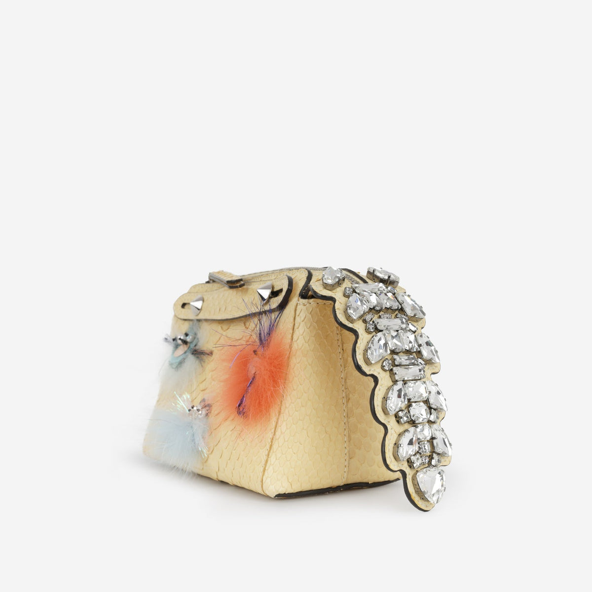 Fendi Fendi - Mini By The Way - Embellished Baby Yellow Python SHW - Pre-Loved