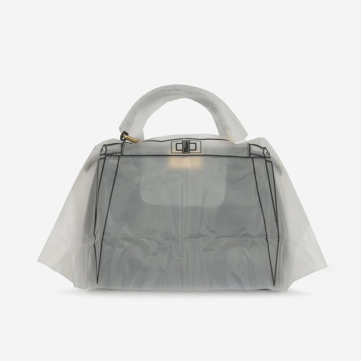 Fendi Mini Peekaboo Black Patent Leather GHW (NWT)