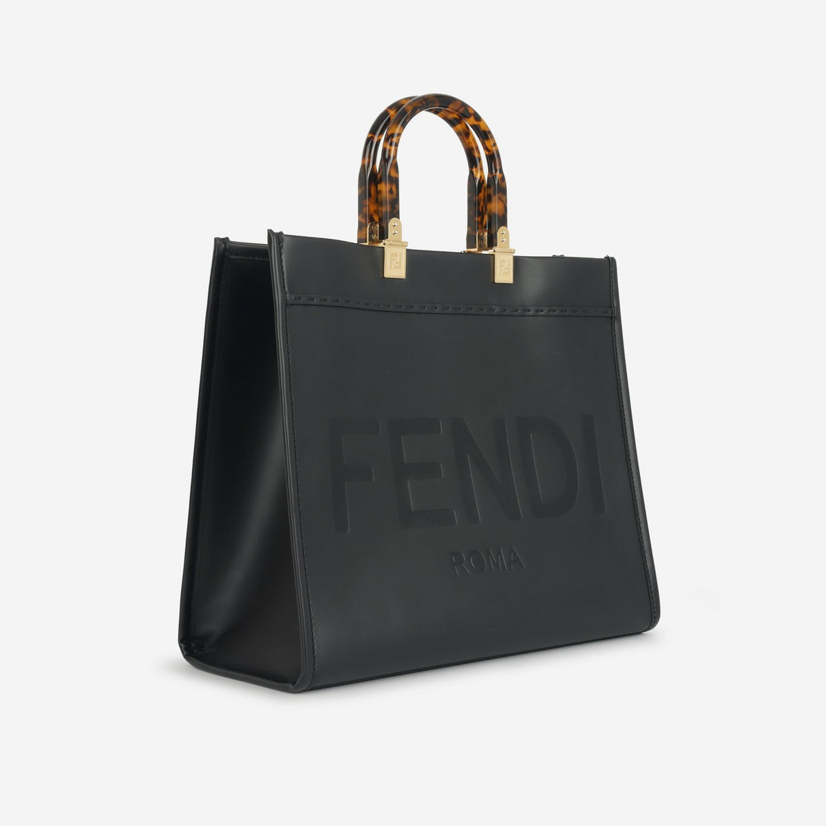 Fendi Fendi - Medium Sunshine Tote - Black Calfskin GHW - Pre Loved