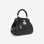 Gucci Gucci - Lady Lock Top Handle - Black Calfskin SHW - Pre-Loved