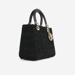 Dior Lady Dior Black Mixed Tweed CGHW