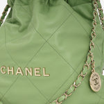 Chanel Small 22 Tote - Avocado Green | Champagne Gold Hardware
