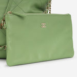 Chanel Small 22 Tote - Avocado Green | Champagne Gold Hardware