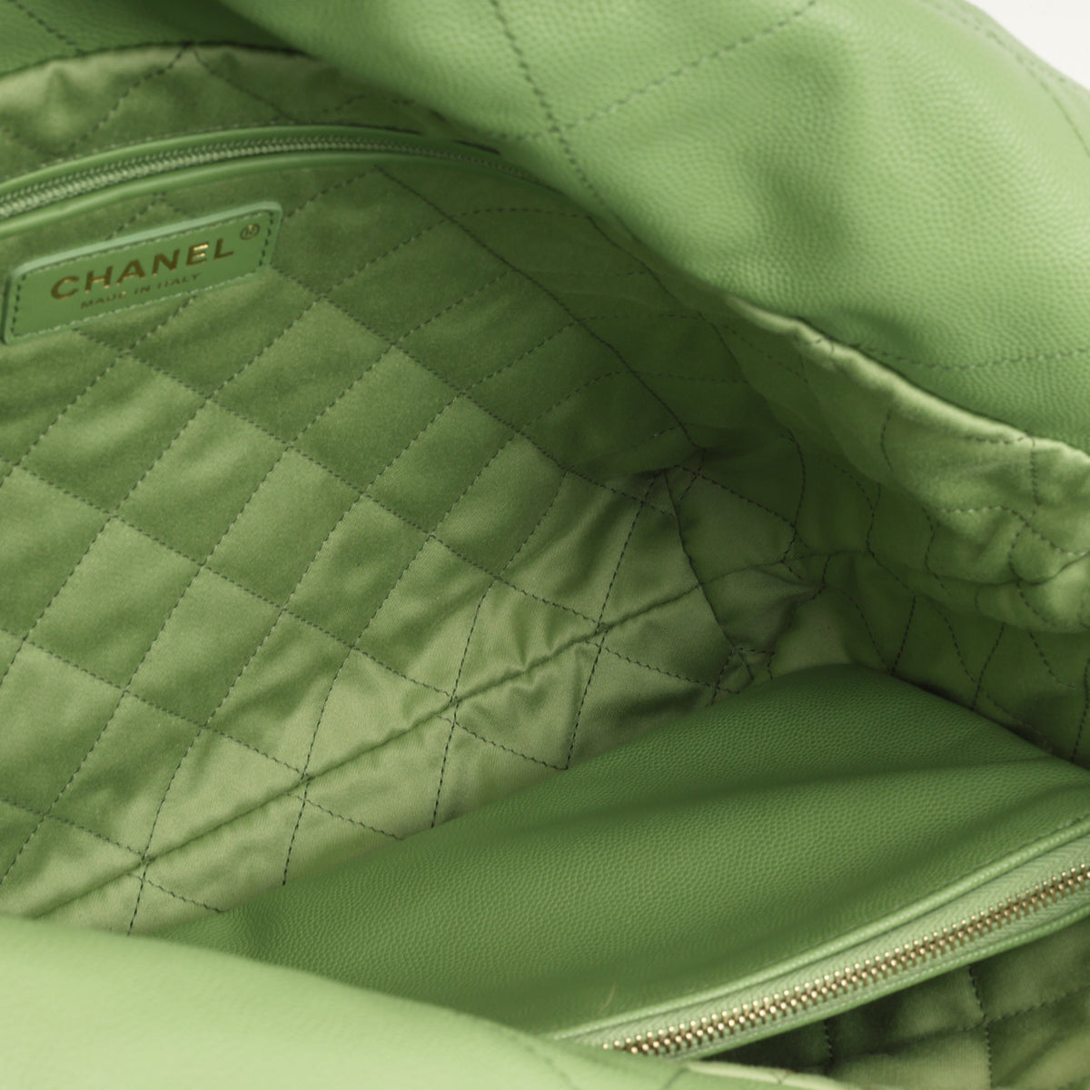 Chanel Small 22 Tote - Avocado Green | Champagne Gold Hardware