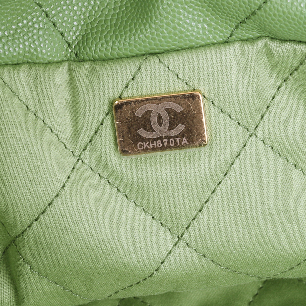 Chanel Small 22 Tote - Avocado Green | Champagne Gold Hardware