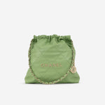 Chanel Small 22 Tote - Avocado Green | Champagne Gold Hardware