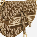 Dior Dior - Medium Saddle Bag - Olive Oblique Canvas GHW - Pre-Loved - 2020