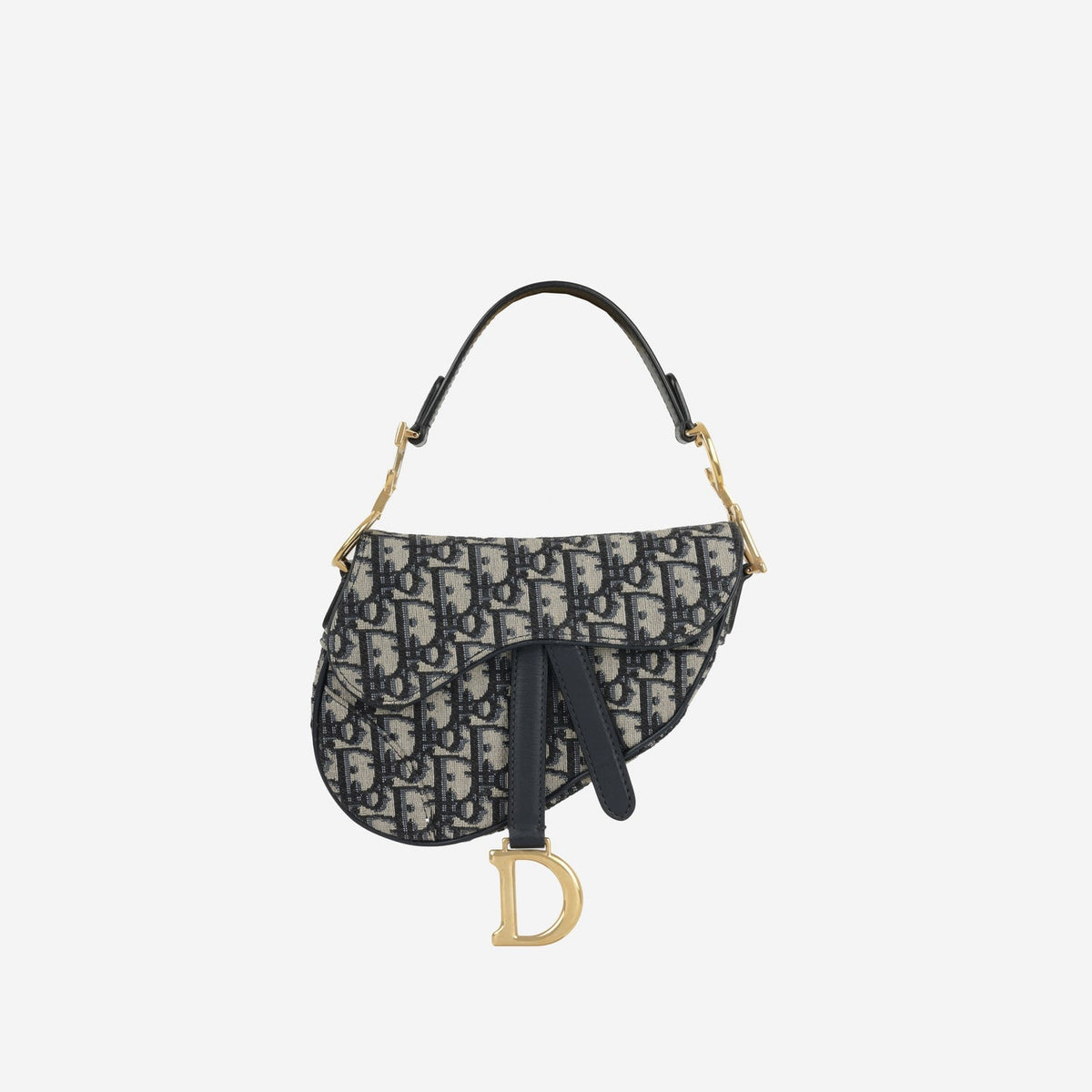 Dior Mini Saddle Bag Oblique Canvas GHW