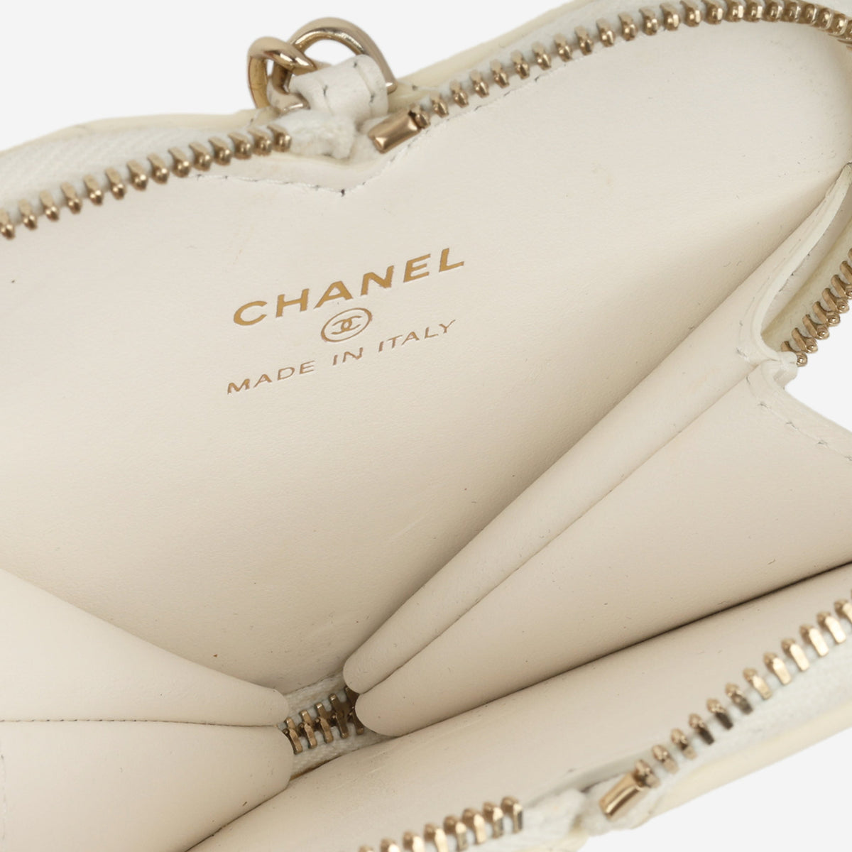 Chanel Double Heart Crossbody - Black/White