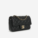 Chanel Slim Mini Rectangular - Black Lambskin | Champagne Gold Hardware