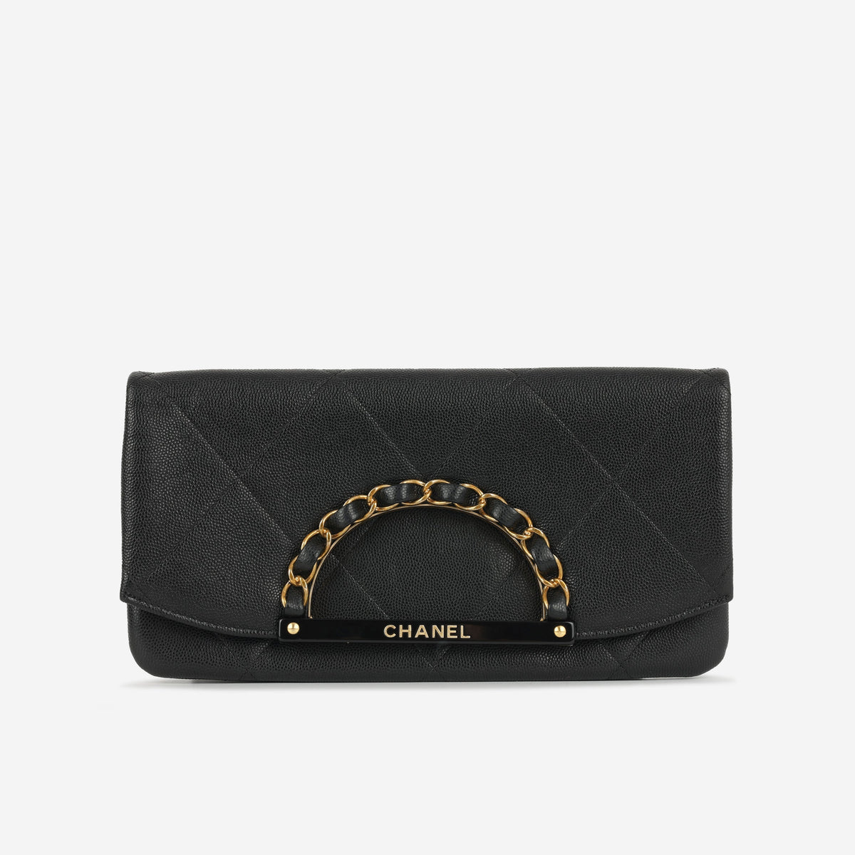Chanel Woven Chain Handle Clutch