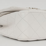 Chanel Medium Classic Flap - White Caviar | Champagne gold hardware