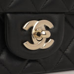 Chanel Mini Rectangular - Black Lambskin | Champagne Gold Hardware (NWT)