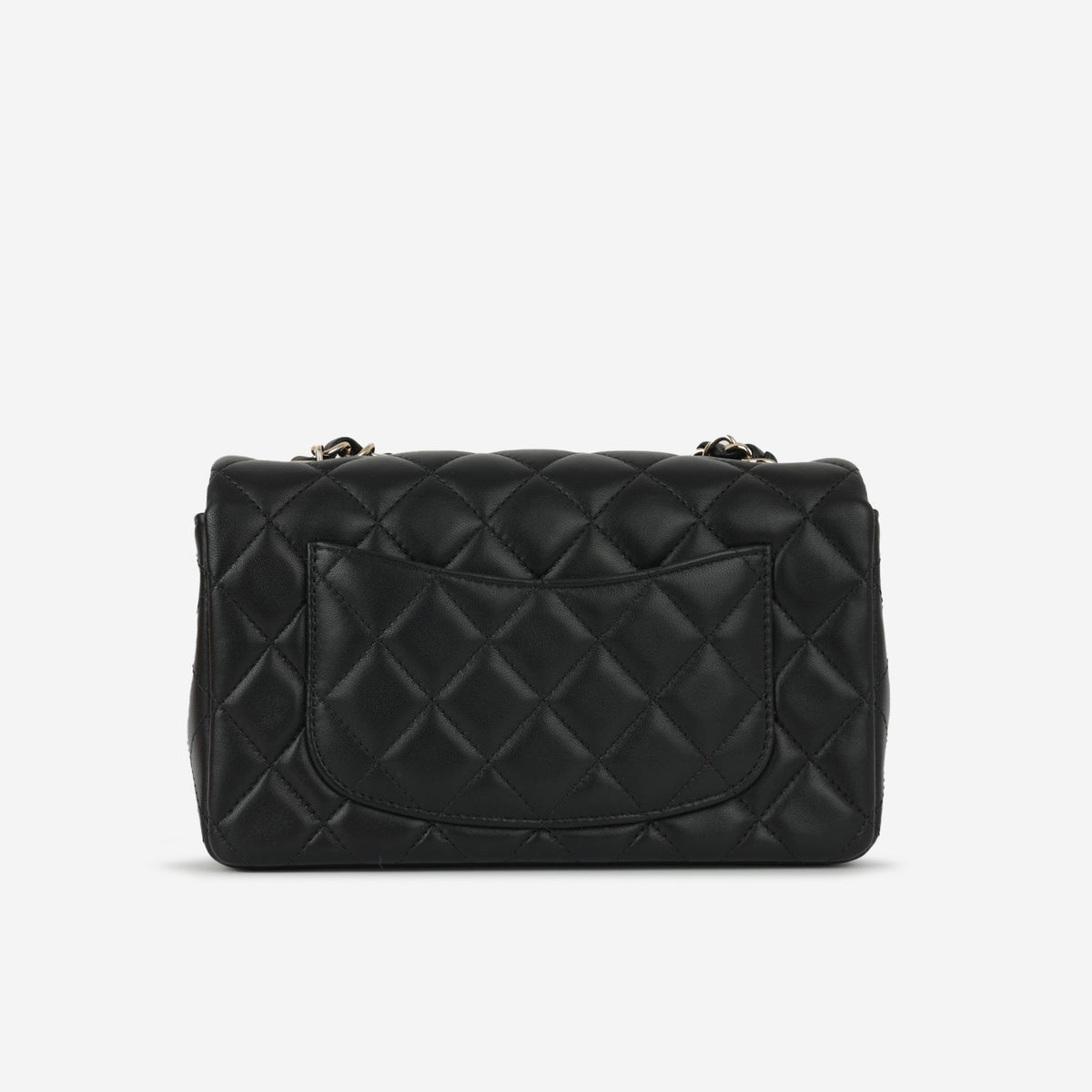 Chanel Mini Rectangular - Black Lambskin | Champagne Gold Hardware (NWT)