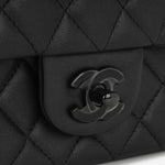 Chanel Mini Rectangular - So Black Iridescent Lambskin