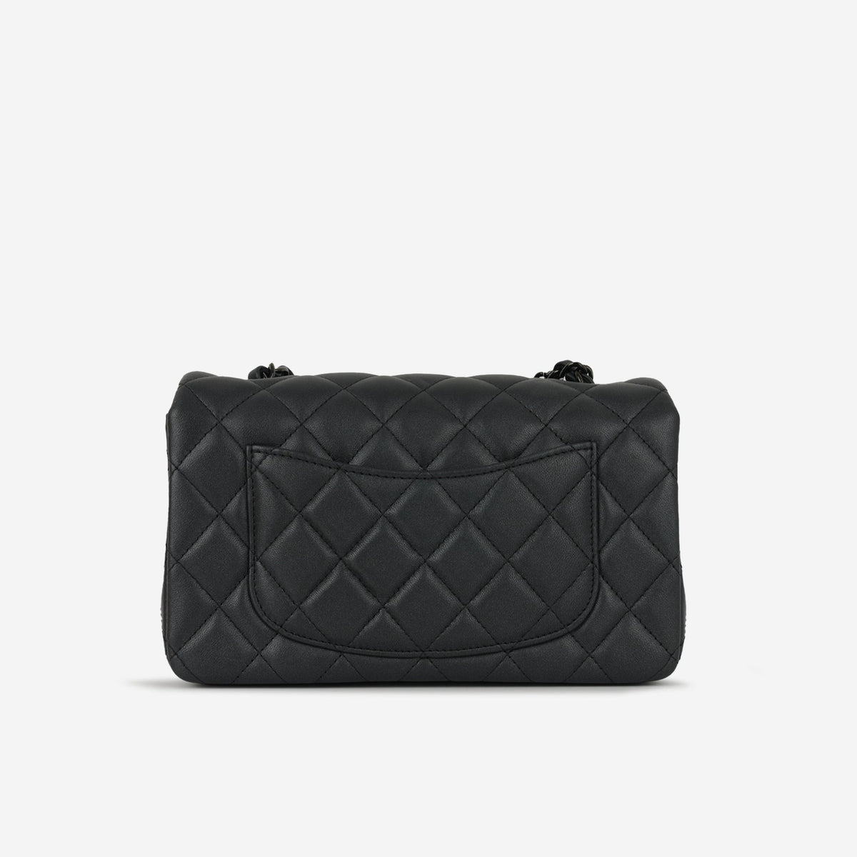 Chanel Mini Rectangular - So Black Iridescent Lambskin