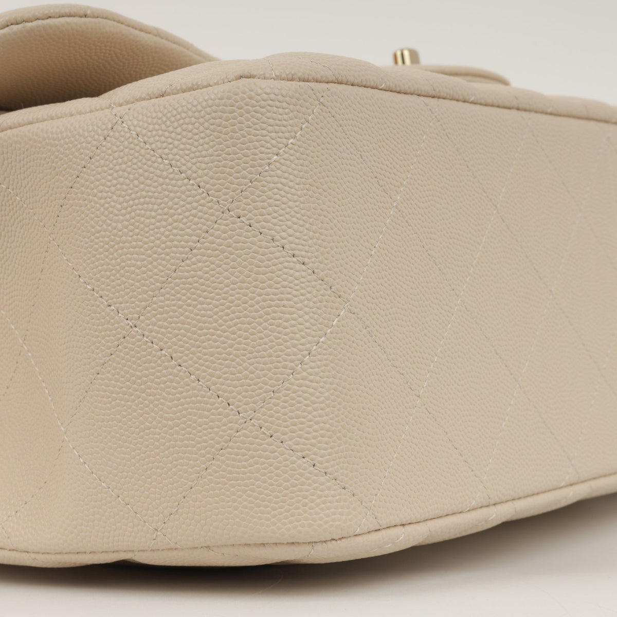 Chanel Classic Jumbo Double Flap - Ecru Caviar | Champagne Gold Hardware