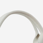 Chanel Large Deauville - White Canvas / Black Stripes | Silver Hardware