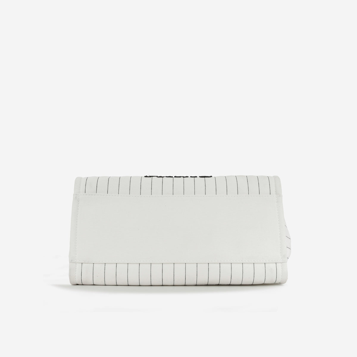Chanel Large Deauville - White Canvas / Black Stripes | Silver Hardware