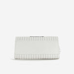 Chanel Large Deauville - White Canvas / Black Stripes | Silver Hardware