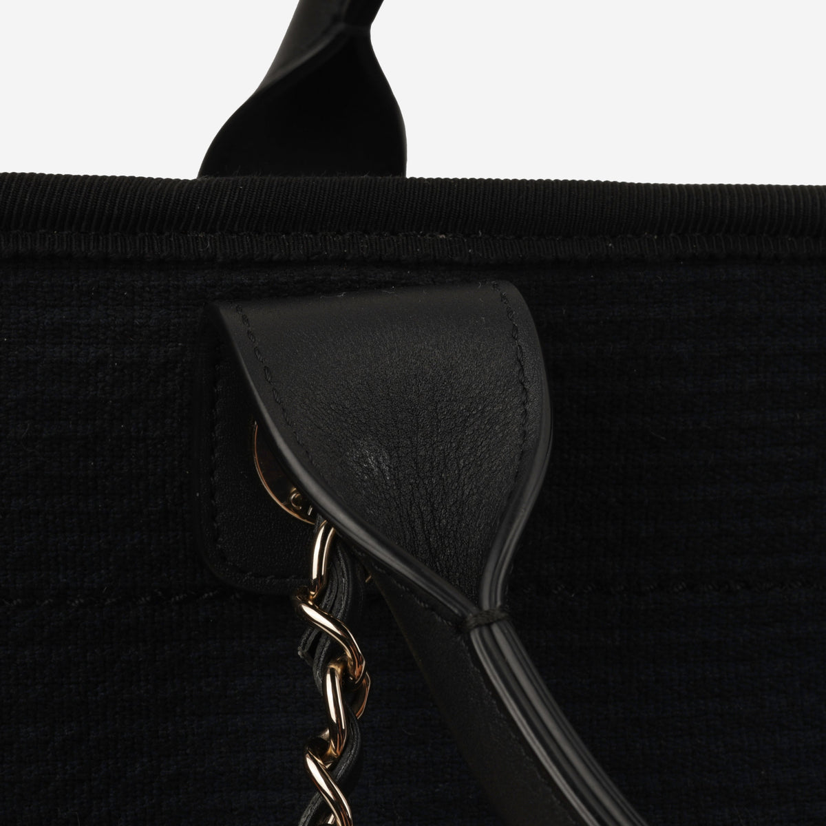 Chanel Small Deauville - Black Mixed Fabrics | Champagne Gold Hardware