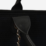 Chanel Small Deauville - Black Mixed Fabrics | Champagne Gold Hardware