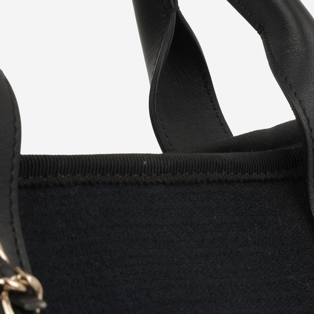 Chanel Small Deauville - Black Mixed Fabrics | Champagne Gold Hardware