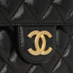 Chanel Small Hobo Bag - Black Shiny Crumpled Calfskin | Gold Hardware