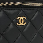 Chanel Small Vanity on Chain Pearl Crush - Black Lambskin | Antique Gold Hardware