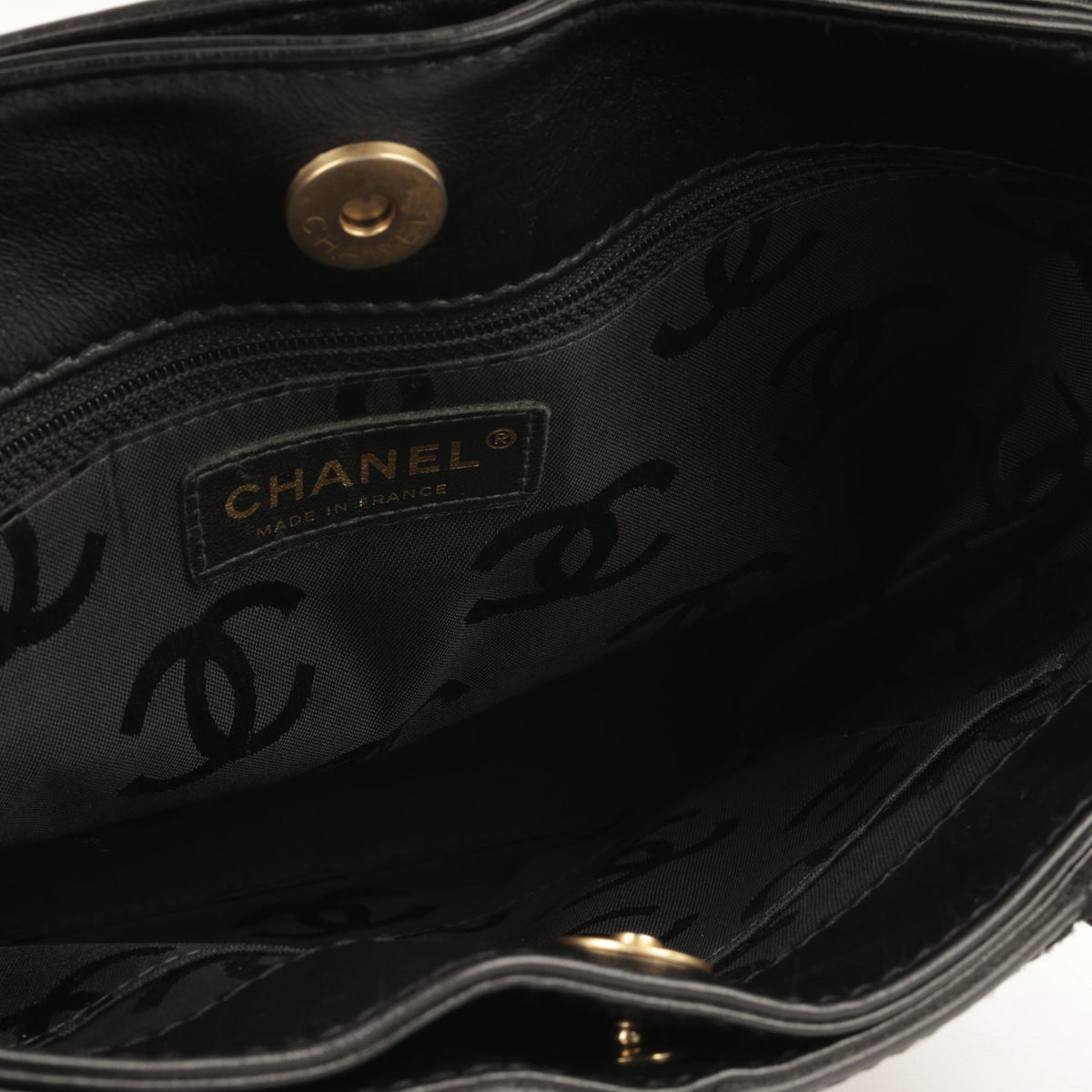 Chanel Small Surpique Stitch Tote | Black Calfskin
