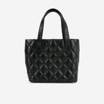 Chanel Small Surpique Stitch Tote | Black Calfskin