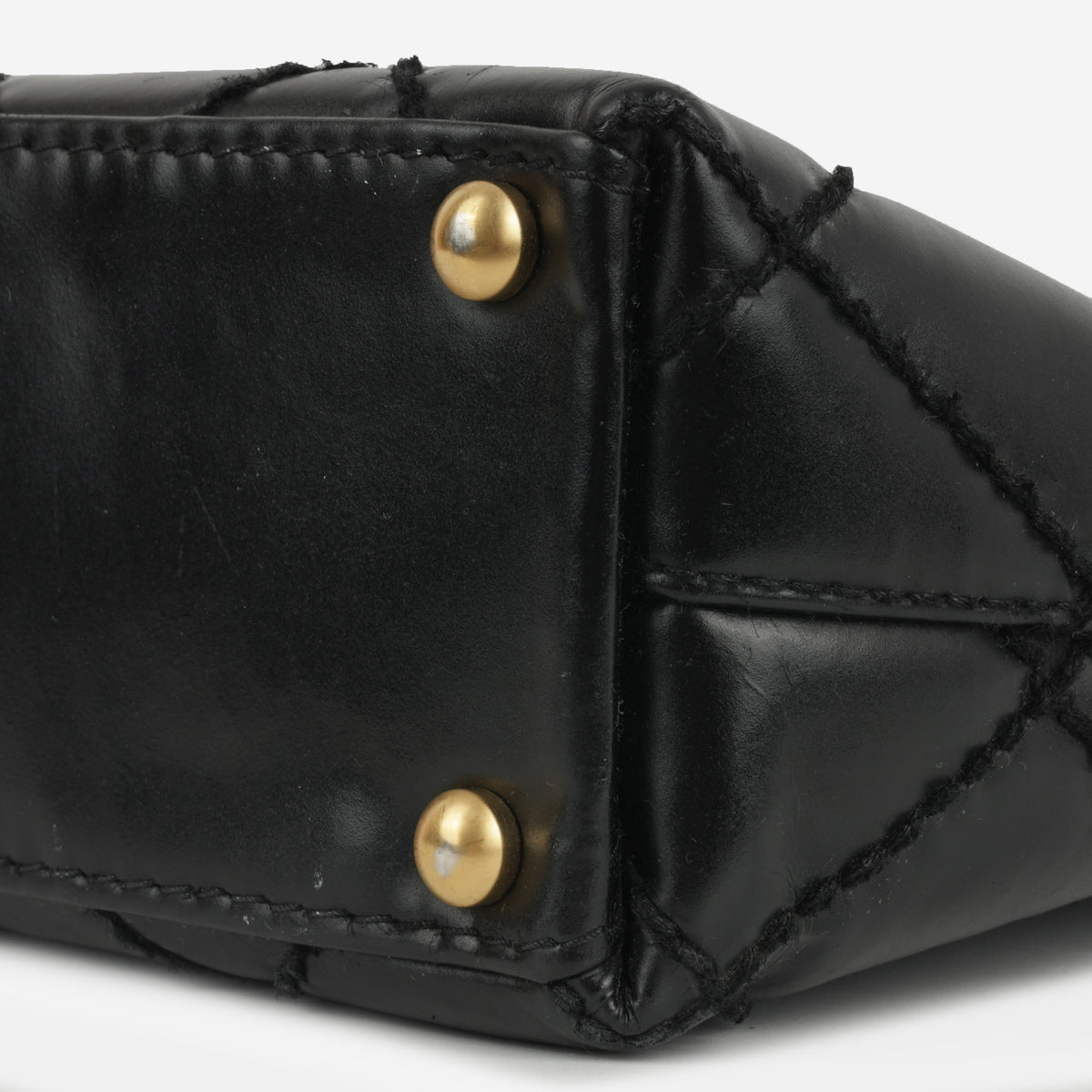 Chanel Small Surpique Stitch Tote | Black Calfskin