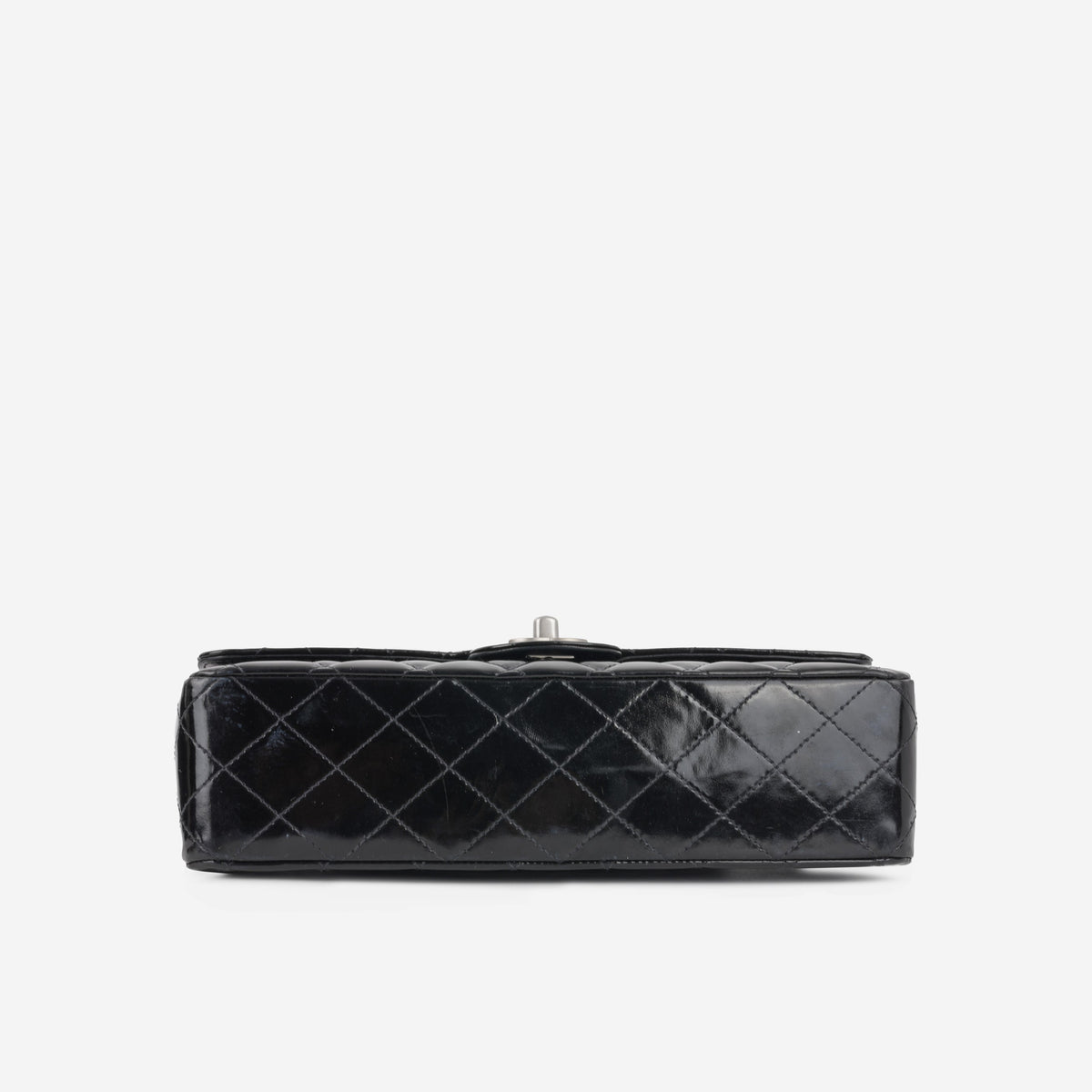Chanel Medium Classic Flap - Black Patent | Silver hardware