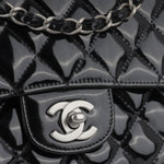 Chanel Medium Classic Flap - Black Patent | Silver hardware