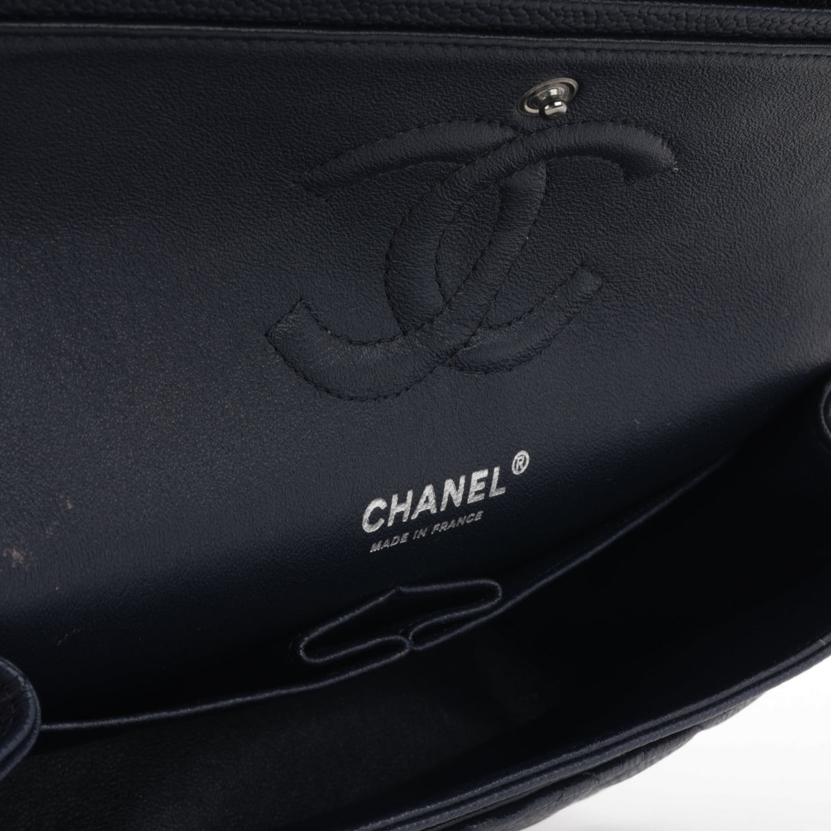 Chanel Medium Classic Flap - Navy Caviar | Silver Hardware