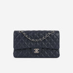 Chanel Medium Classic Flap - Navy Caviar | Silver Hardware