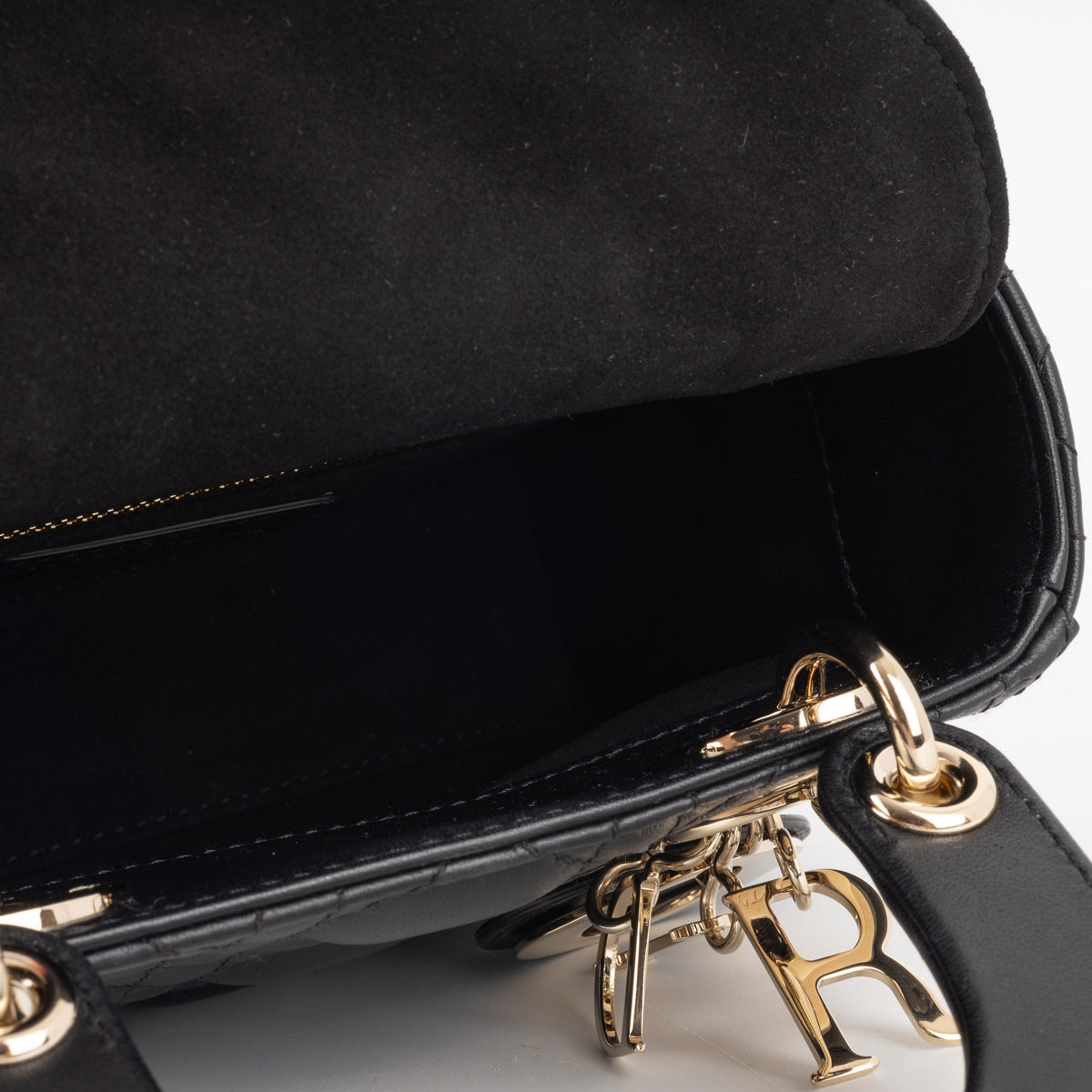 Dior Mini Lady Dior - Black Lambskin | Champagne Gold Hardware